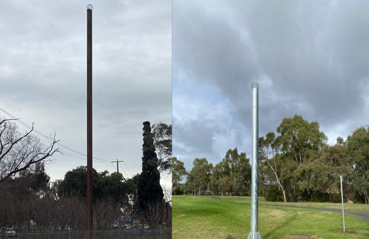 two sewer vents in the geelong region
