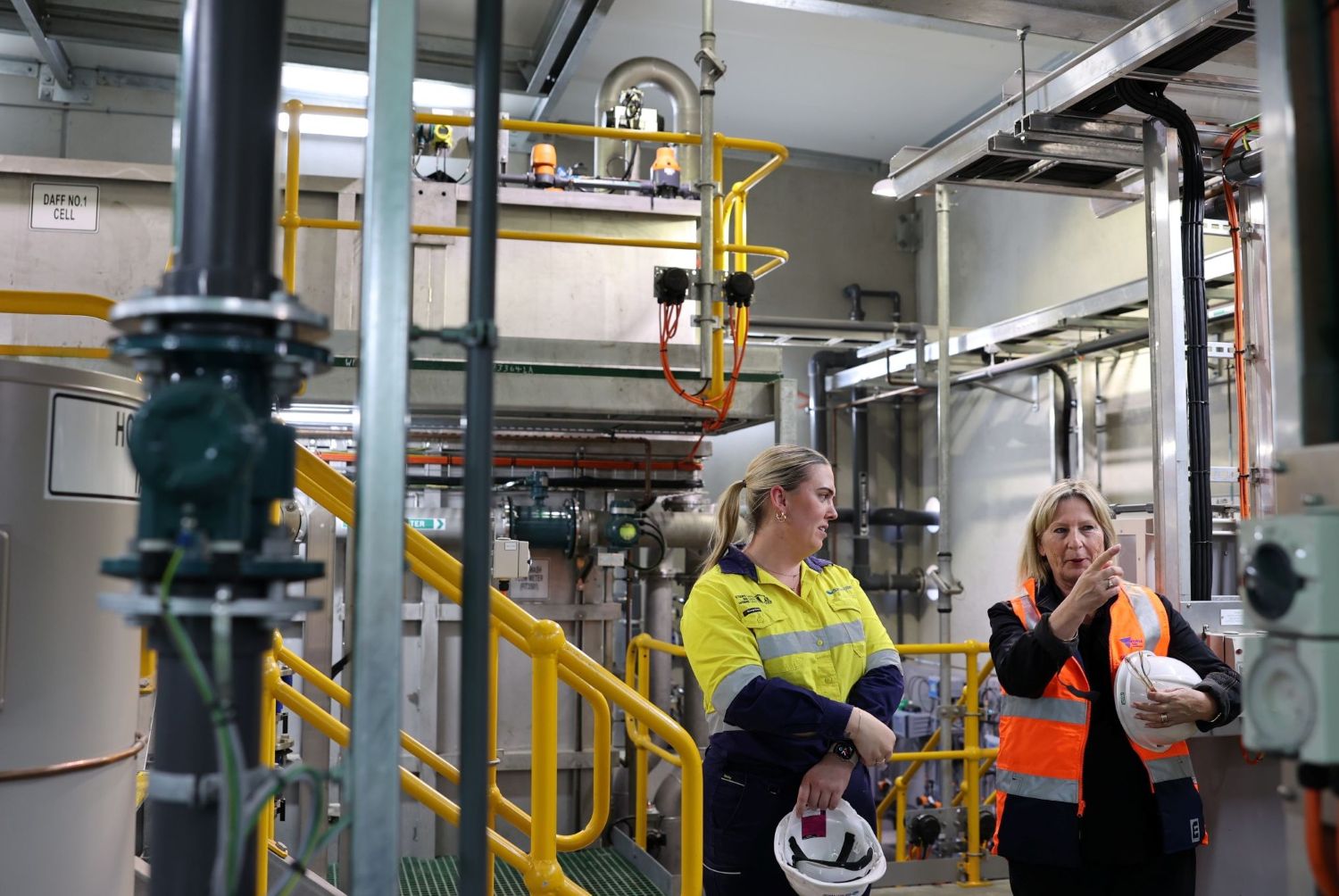 Minister for Water Gayle Tierney tours the Gellibrand Water Treatment Plant