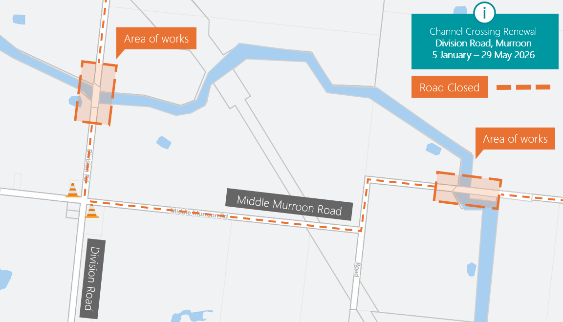 Map of works, Division Road, Murroon
