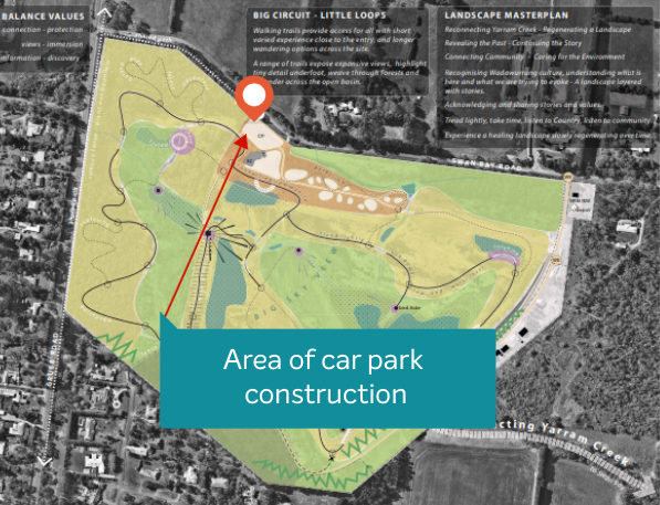 Area of carpark construction
