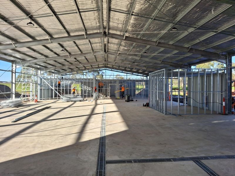 Photo of the internal plant room at the new treatment plant at the Portarlington WRP from August 2025