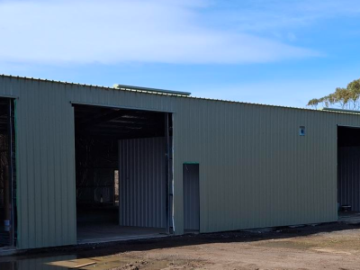 The outside of the new treatment plant building at the Portarlington WRP, September 2025